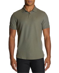 CUTS CLOTHING Cuts Prestige Curve Hem Polo In Coyote At Nordstrom