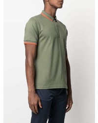 Fay Embroidered Logo Short Sleeved Polo Shirt