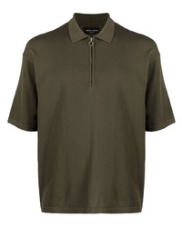 Roberto Collina Half Zip Cotton Polo Shirt