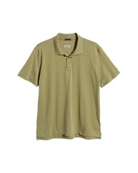 ATM Anthony Thomas Melillo Jersey Cotton Polo Shirt In Seaweed At Nordstrom