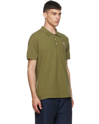 MAISON KITSUNÉ Khaki Fox Head Polo