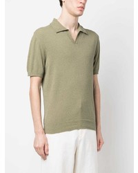 Drumohr Knitted Short Sleeved Polo Shirt