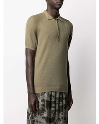 Laneus Ribbed Cotton Polo Shirt