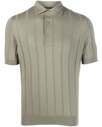 Lardini Ribbed Short Sleeve Polo Shirt