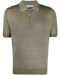 Canali Short Sleeve Knit Polo Shirt