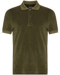 Tom Ford Tf Towelling Ss Polo Grn