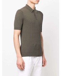 Tagliatore Waffle Knit Polo Shirt