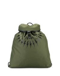 Olive Print Backpack