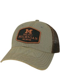 LEGACY ATHLETIC Gray Michigan Wolverines Practice Old Favorite Trucker Snapback Hat At Nordstrom