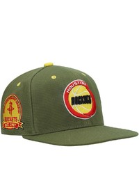 Mitchell & Ness X Lids Olive Houston Rockets Dusty 40th Team Anniversary Hardwood Classics Fitted Hat At Nordstrom