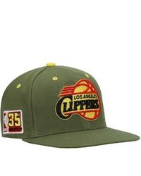 Mitchell & Ness X Lids Olive La Clippers Dusty Nba 35th Anniversary Season Hardwood Classics Fitted Hat At Nordstrom