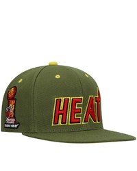 Mitchell & Ness X Lids Olive Miami Heat 2013 Back To Back Champs Hardwood Classics Dusty Fitted Hat At Nordstrom