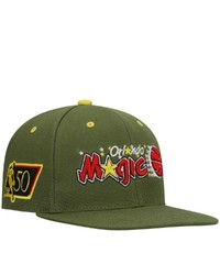 Mitchell & Ness X Lids Olive Orlando Magic 50th Anniversary Hardwood Classics Dusty Fitted Hat At Nordstrom
