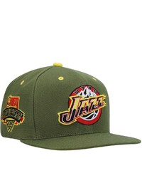 Mitchell & Ness X Lids Olive Utah Jazz Dusty Nba Draft Hardwood Classics Fitted Hat At Nordstrom
