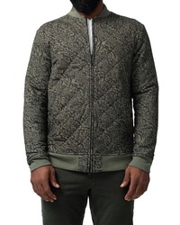 Good Man Brand Mayfair Print Quilted Zip Up Cotton Jacket