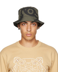 Kenzo Khaki Black K Tiger Bucket Hat