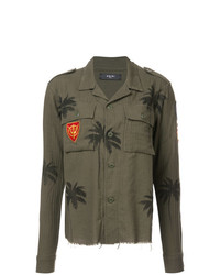Amiri Palm Print Military Shirt