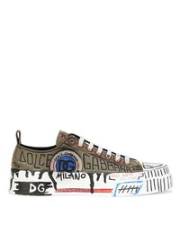 Dolce & Gabbana Portofino Light Graffiti Print Sneakers