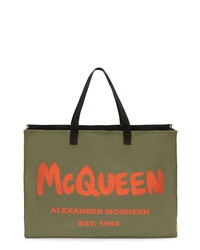 Alexander McQueen City East West Logo Tote Bag