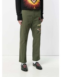Gucci Insect Appliqud Chinos