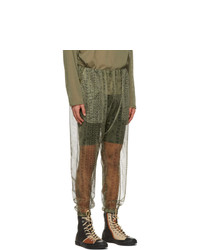 South2 West8 Khaki Skull And Target Bush String Trousers