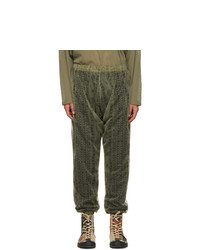South2 West8 Khaki Skull And Target Bush String Trousers