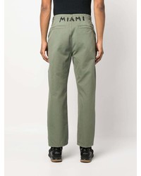 Palm Angels Logo Print Chino Trousers