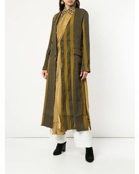 Uma Wang Stripe Double Breasted Coat