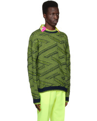 Versace Green La Greca Sweater