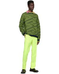 Versace Green La Greca Sweater