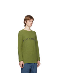 Moschino Green Uomo Crewneck Sweater