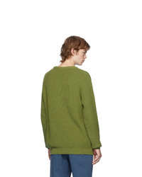 Moschino Green Uomo Crewneck Sweater