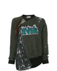Kolor Patchwork Asymmetric Sweater