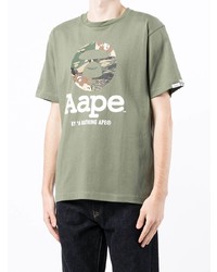 AAPE BY A BATHING APE Aape By A Bathing Ape Big Ape Print Short Sleeve T Shirt