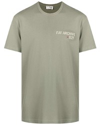 Fay Archive Print Cotton T Shirt