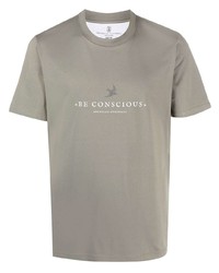 Brunello Cucinelli Be Conscious Logo Print T Shirt