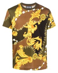 VERSACE JEANS COUTURE Chain Couture Print Cotton T Shirt