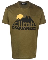 DSQUARED2 Climb Logo Print T Shirt