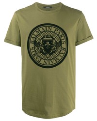 Balmain Crest Logo T Shirt