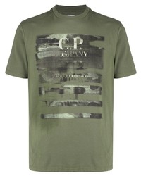 C.P. Company Distressed Logo T Shirt