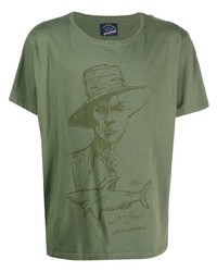 Greg Lauren X Paul & Shark Graphic Print Cotton T Shirt