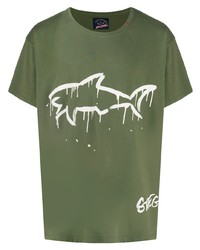 Greg Lauren X Paul & Shark Graphic Print Crew Neck T Shirt