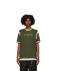 Mastermind World Green And Beige Double Layered T Shirt