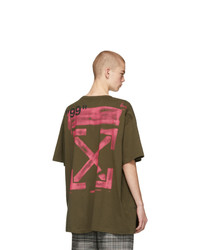 Off-White Green Stencil Over T Shirt