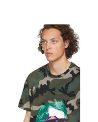 Valentino Green Undercover Edition V Face Ufo Print T Shirt