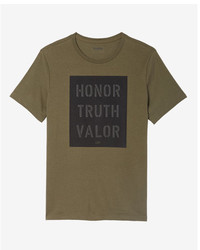Express Honor Truth Valor Crew Neck Graphic Tee