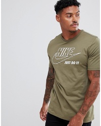 Nike Just Do It Logo T Shirt In Green 927467 222