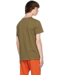 Alexander McQueen Khaki Graffiti T Shirt