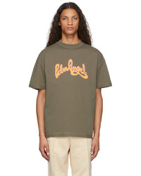 Palm Angels Khaki Logo Raglan T Shirt