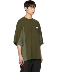 Undercoverism Khaki Paneled T Shirt